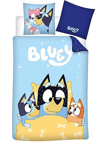 Bluey, juego de sabanas infantil estampado reversible 100% algodón, BINGO