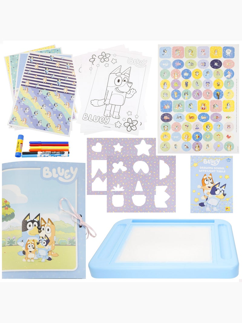 Bluey mesa de dibujo con luz y accesorios + 3 años N/D - Kiabi
