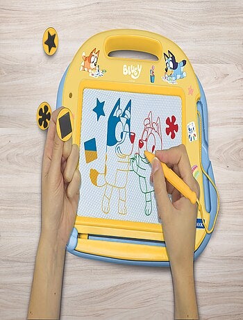 Bluey Tablero de dibujo magnético multicolor con accesorios Formato A5