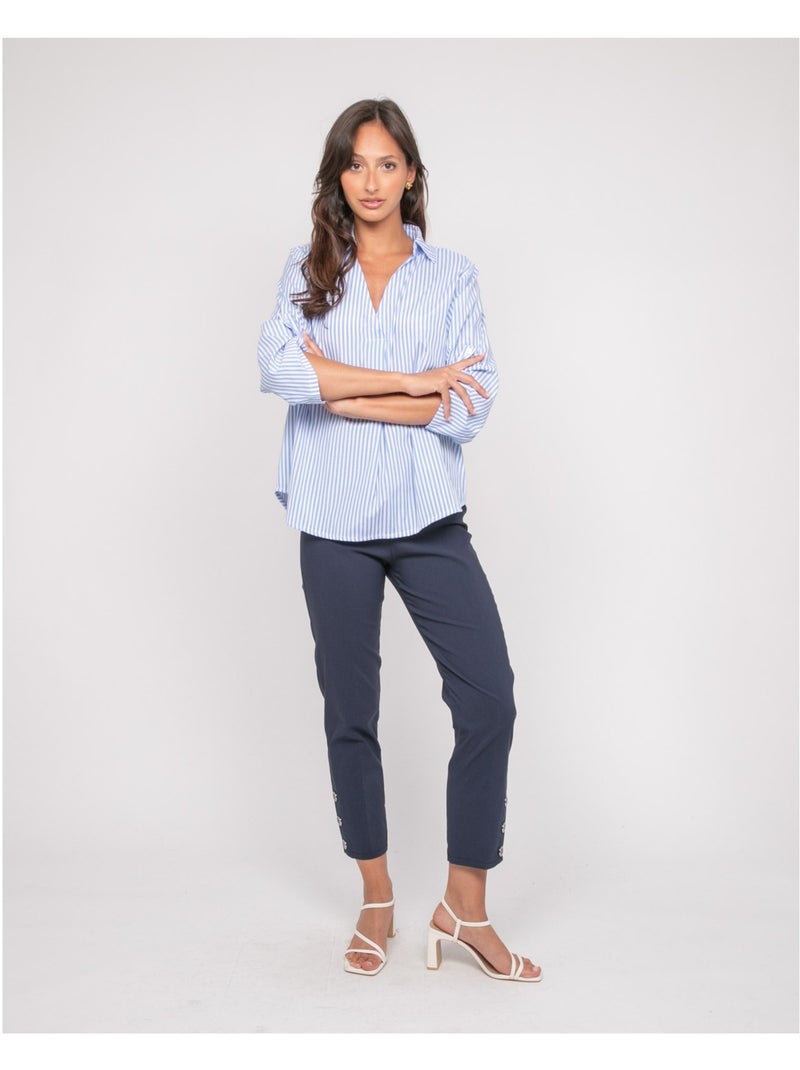 Blusa a rayas OVANE Azul - Kiabi