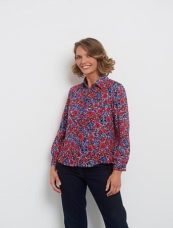 Blusa abotonada con hilo brillante - AFIBEL