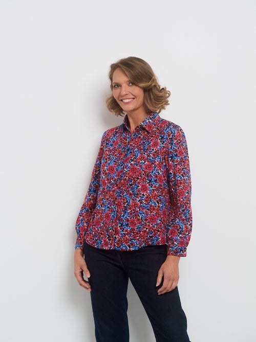 Blusa abotonada con hilo brillante - AFIBEL - Kiabi