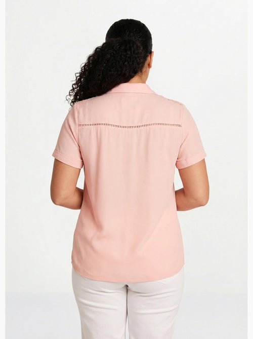 Blusa abotonada encaje y calado - Afibel - Kiabi