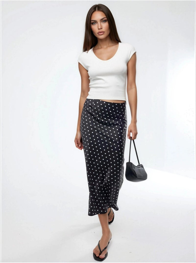 Blusa acanalada con cuello en v busem Blanco - Kiabi