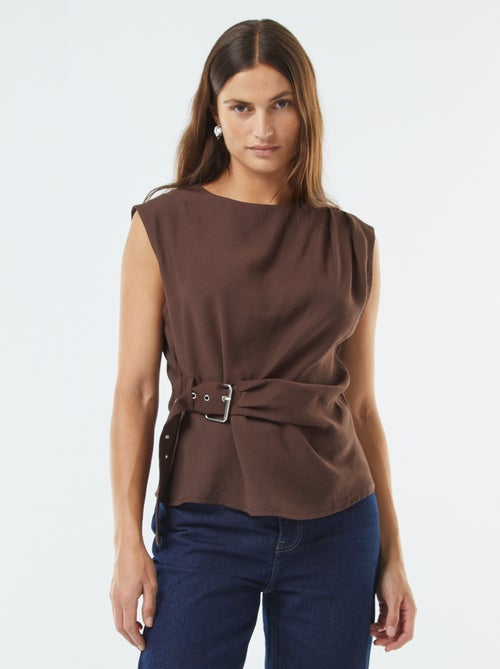 Blusa ancha con hebilla integrada - Kiabi