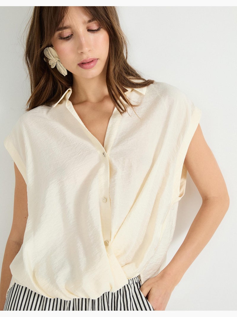 Blusa anudada de mujer, MO Fashion Crudo - Kiabi