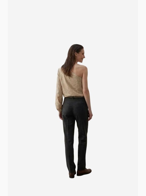 Blusa asimétrica de popelina de algodón con abertura my fashion - Kiabi
