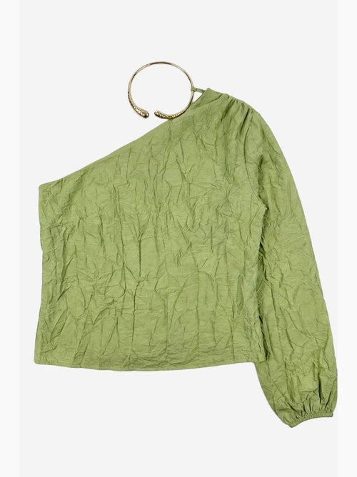 Blusa asimétrica de popelina de algodón con abertura my fashion - Kiabi