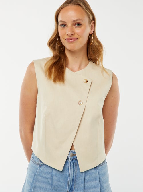 Blusa asimétrica sin mangas - Kiabi