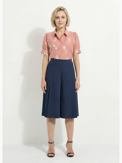 Blusa bordada con mangas abullonadas - Afibel - Kiabi