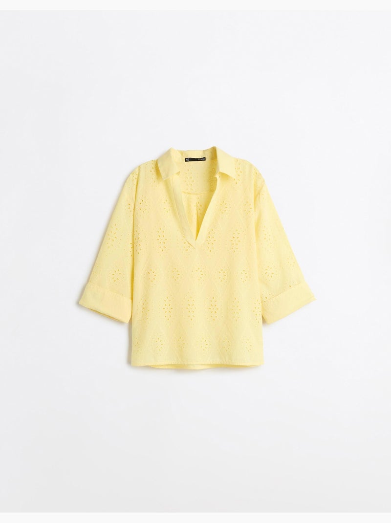 Blusa bordada, MO Fashion Amarillo - Kiabi