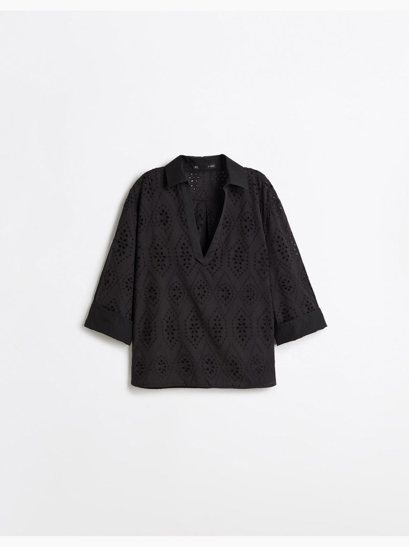 Blusa bordada, MO Fashion Negro - Kiabi