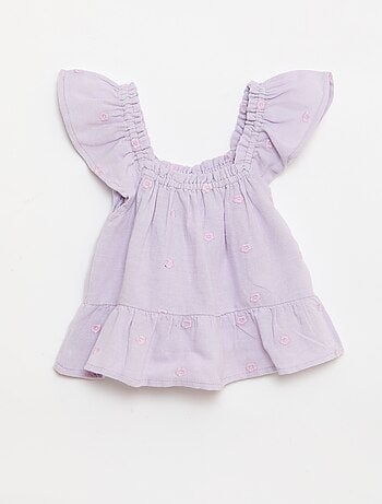 Blusa bordada sin mangas