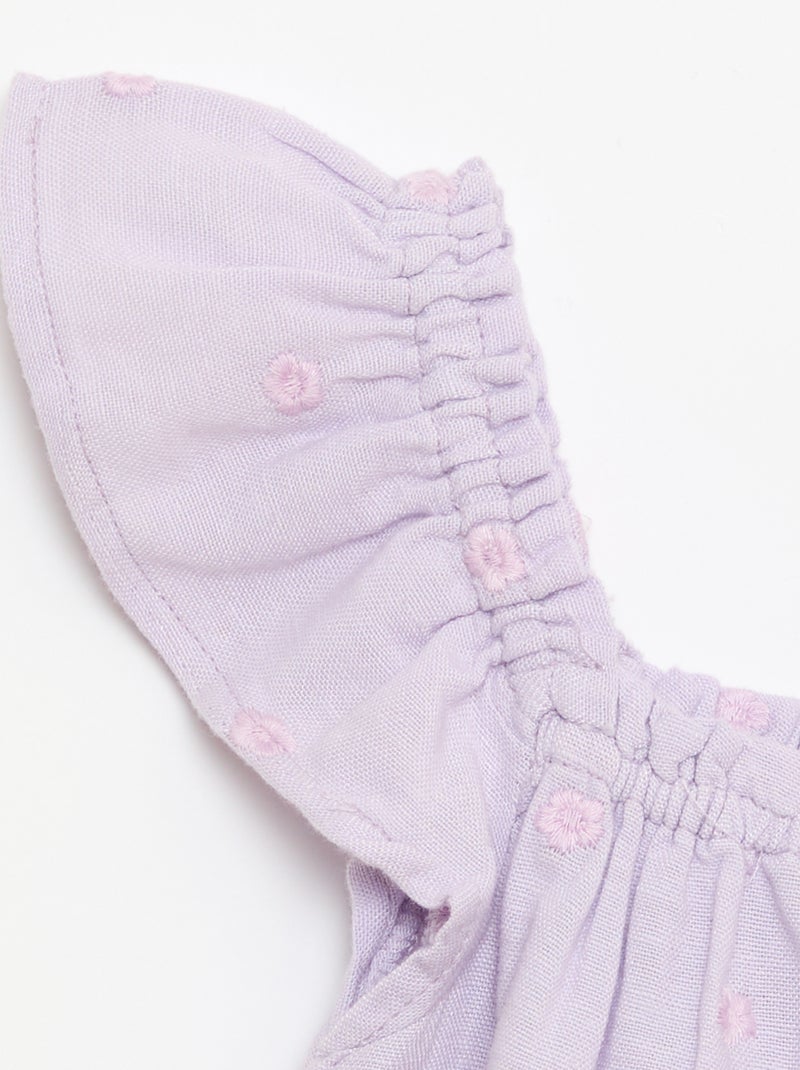 Blusa bordada sin mangas Purpura - Kiabi