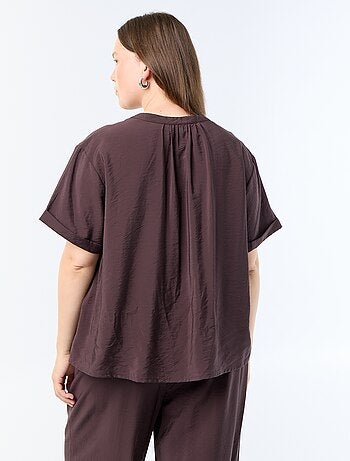 Blusa caftán de viscosa fluida