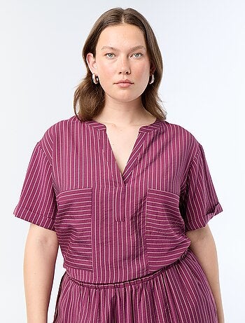 Blusa caftán de viscosa fluida