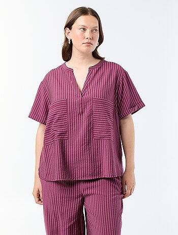 Blusa caftán de viscosa fluida