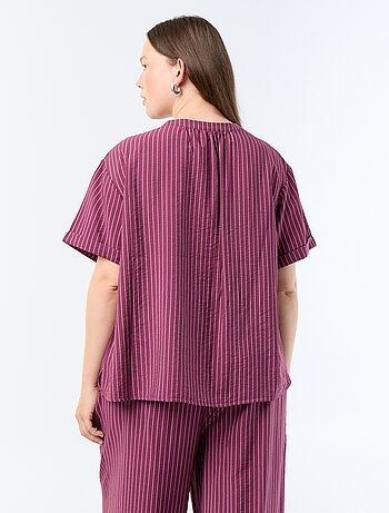 Blusa caftán de viscosa fluida