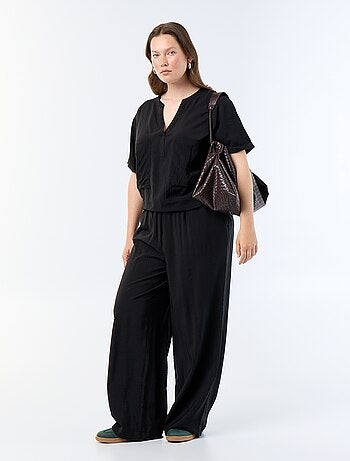 Blusa caftán de viscosa fluida