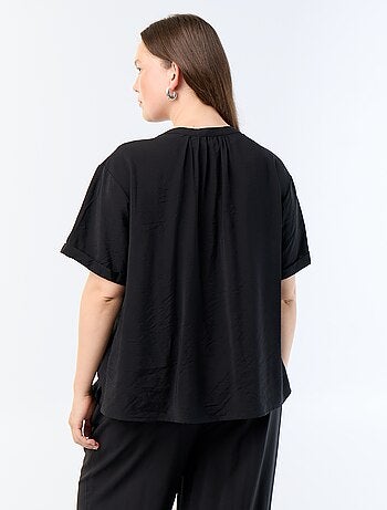Blusa caftán de viscosa fluida