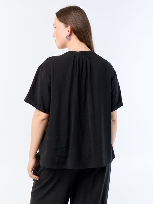 Blusa caftán de viscosa fluida - Kiabi