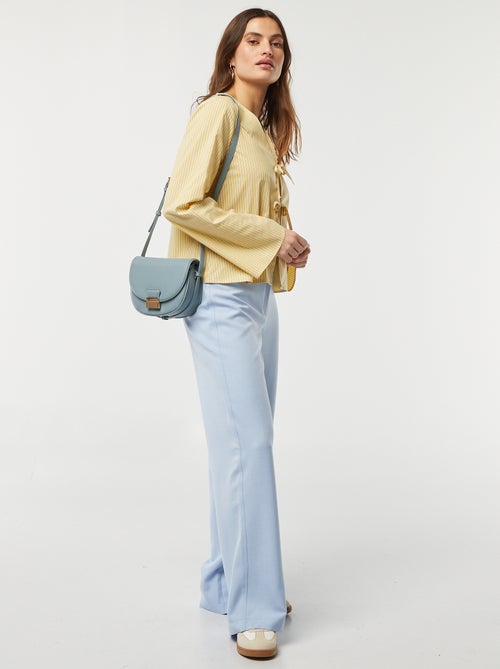 Blusa chaqueta a rayas con cintas para anudar - Kiabi