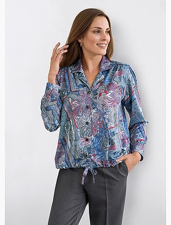 Blusa-chaqueta de punto estampado - Afibel