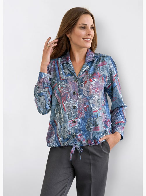 Blusa-chaqueta de punto estampado - Afibel - Kiabi