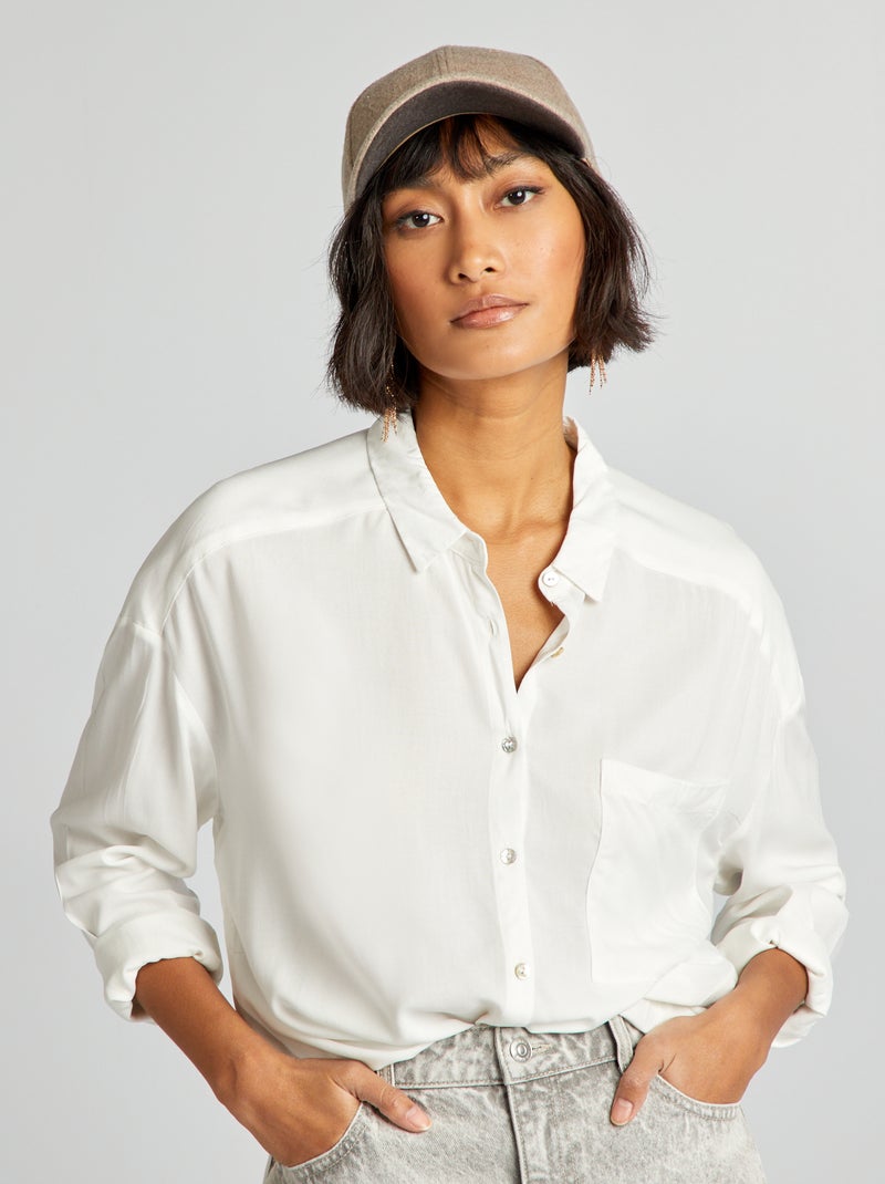 Blusa clásica BLANCO - Kiabi