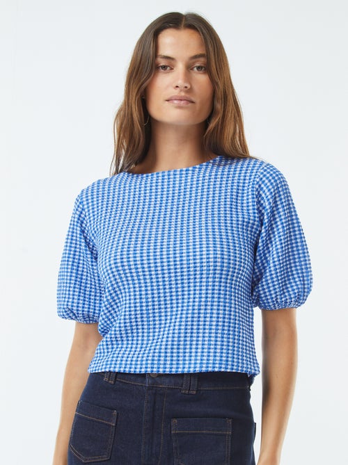 Blusa con cintas anudables - Kiabi