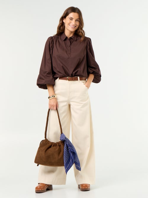 Blusa con cuello abotonado - Kiabi