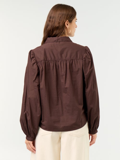 Blusa con cuello abotonado - Kiabi