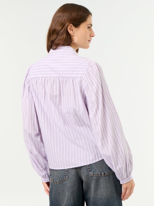 Blusa con cuello abotonado - Kiabi