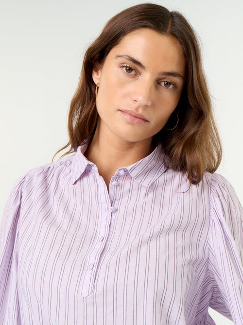 Blusa con cuello abotonado - Kiabi