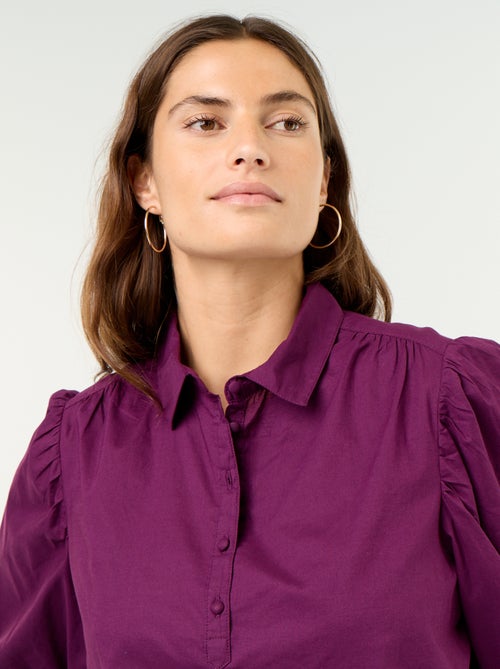 Blusa con cuello abotonado - Kiabi