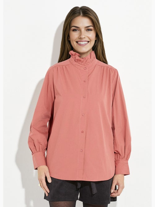 Blusa con cuello alto plisado - AFIBEL - Kiabi