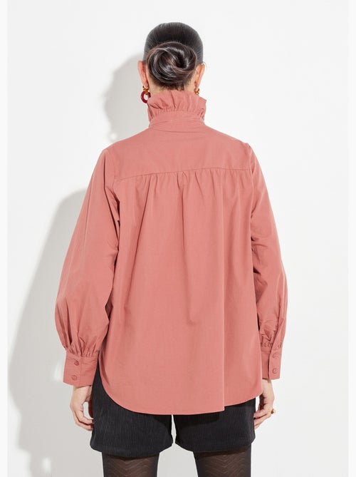 Blusa con cuello alto plisado - AFIBEL - Kiabi