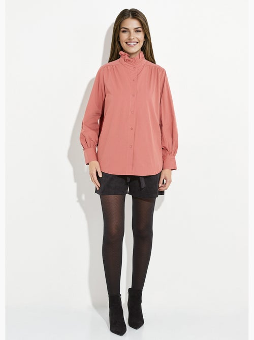 Blusa con cuello alto plisado - AFIBEL - Kiabi