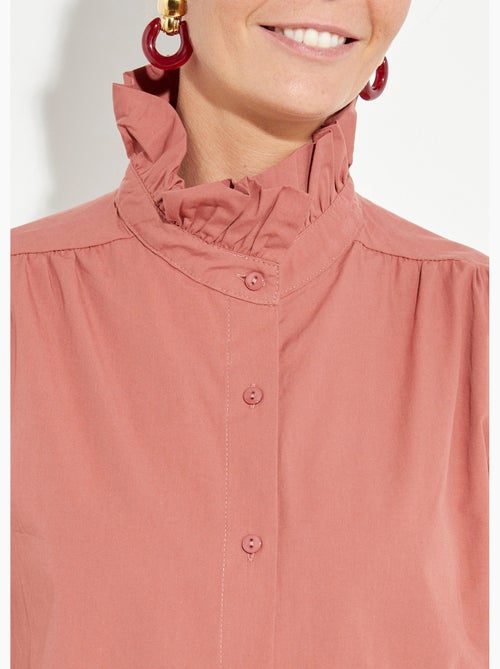 Blusa con cuello alto plisado - AFIBEL - Kiabi