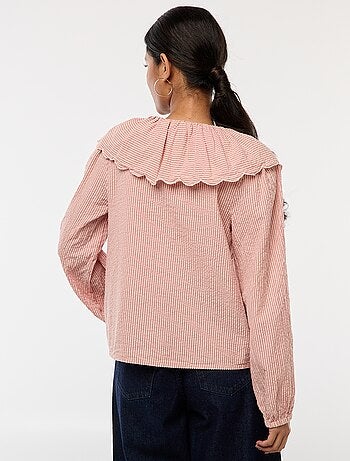Blusa con cuello bebé amplio