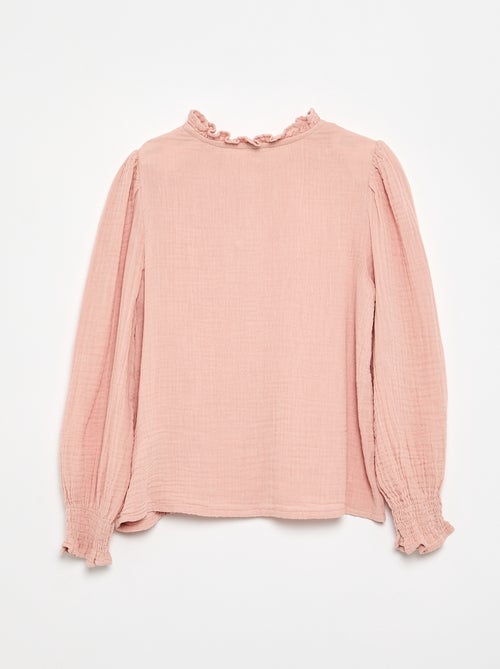 Blusa con cuello con volantes - Kiabi Blusa con cuello con volantes - Kiabi