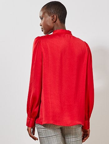 Blusa con cuello lazado - Kiabi