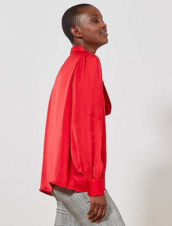 Blusa con cuello lazado - Kiabi