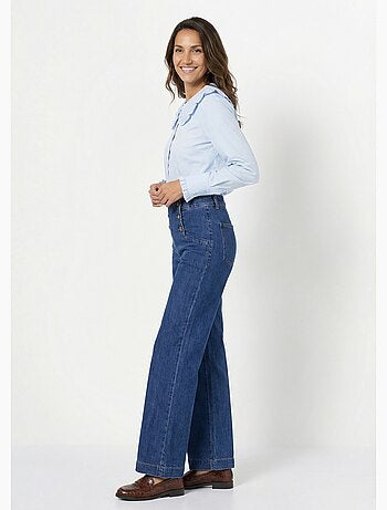 Blusa con cuello Peter Pan plisado - AFIBEL