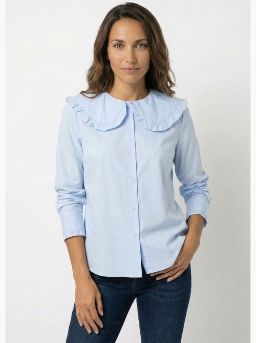 Blusa con cuello Peter Pan plisado - AFIBEL - Kiabi