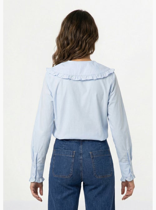 Blusa con cuello Peter Pan plisado - AFIBEL - Kiabi