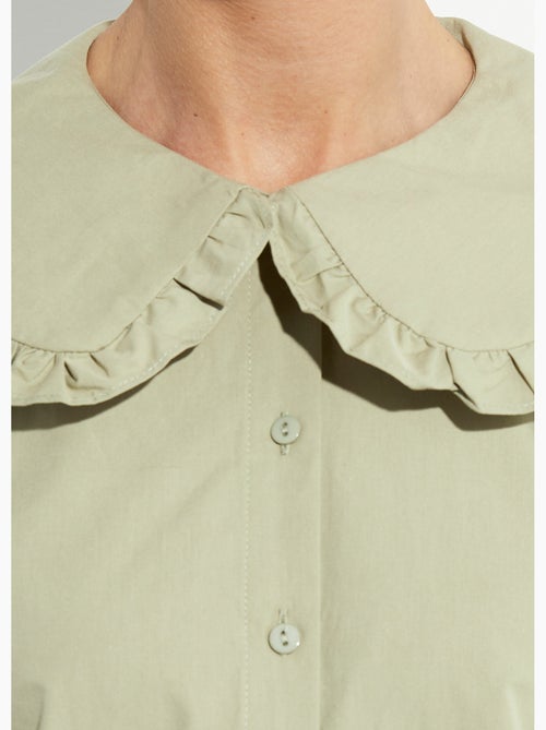 Blusa con cuello Peter Pan plisado - AFIBEL - Kiabi