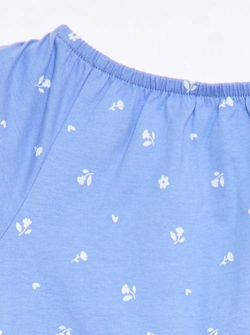 Blusa con cuello y bajo de mangas elásticos - Colección fácil de poner - Kiabi