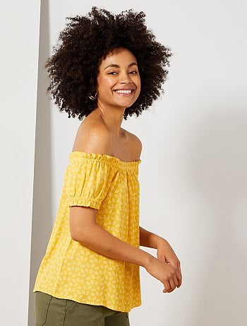 Blusa con escote 'bardot' - Kiabi