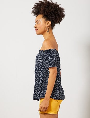 Blusa con escote 'bardot' - Kiabi